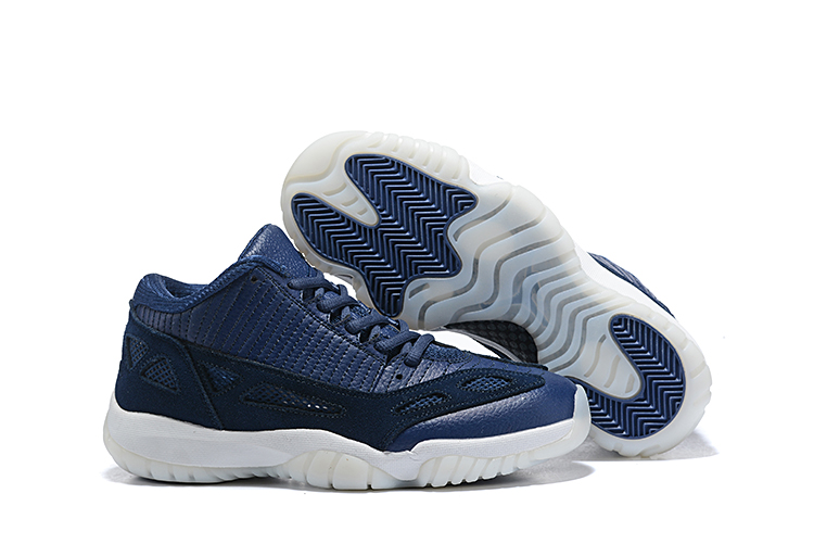 Air Jordan 11 Low IE Highlighter Blue White Shoes